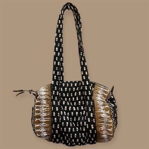 Verabradley Black and Brown Patterned Women's Bag